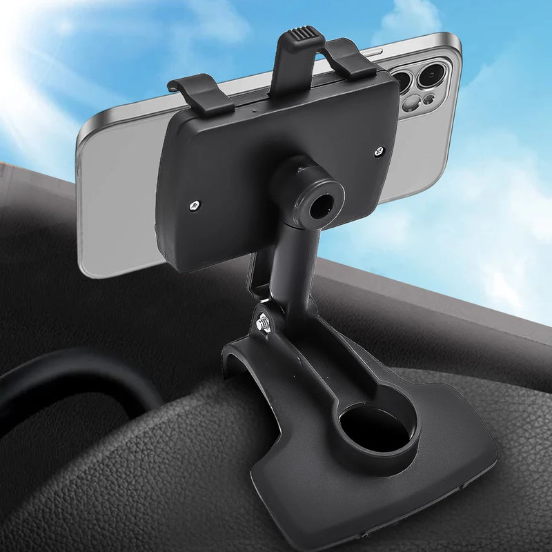 Suporte de Celular para Carro com Rotação 360° - Fixação Segura e Multifuncional para Smartphones de 3 a 7 Polegadas