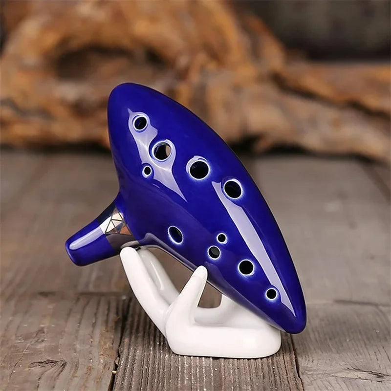 Ocarina de Cerâmica 12 Furos - Inspirada em Legend of Zelda