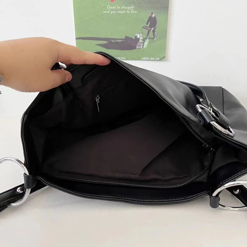 💼 Bolsa de Viagem Feminina Gótica Preta – Tendência