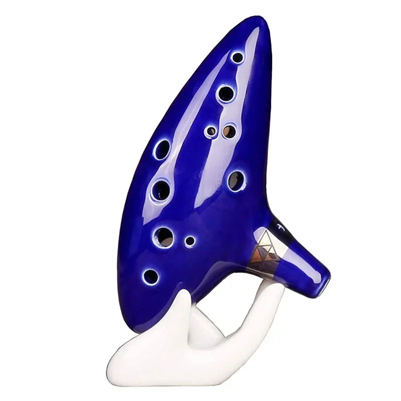 Ocarina de Cerâmica 12 Furos - Inspirada em Legend of Zelda