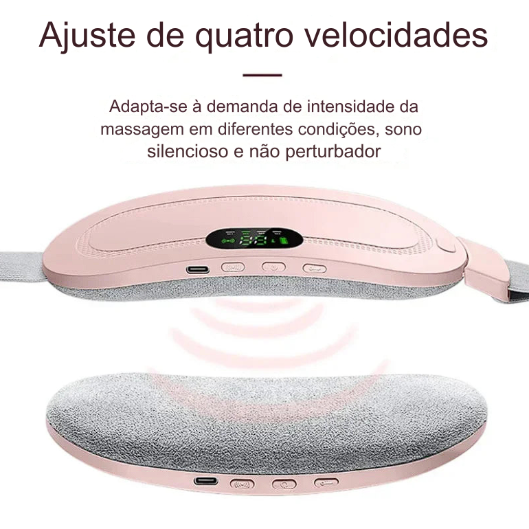 Cinto de Aquecimento Menstrual com Massagem: Alívio Instantâneo para Cólicas com Vibração e Calor"