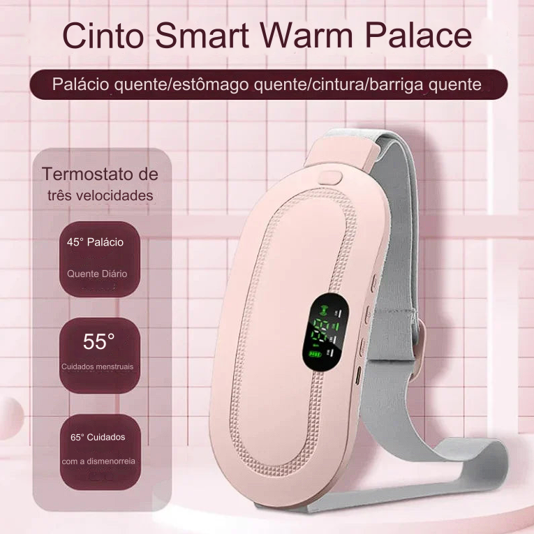 Cinto de Aquecimento Menstrual com Massagem: Alívio Instantâneo para Cólicas com Vibração e Calor"