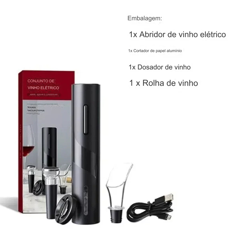 Abridor de Vinho Elétrico